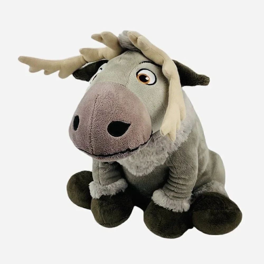 2015 Disney Frozen Large 14" Sven Reindeer Plush Sitting Cute Stuffed Animal